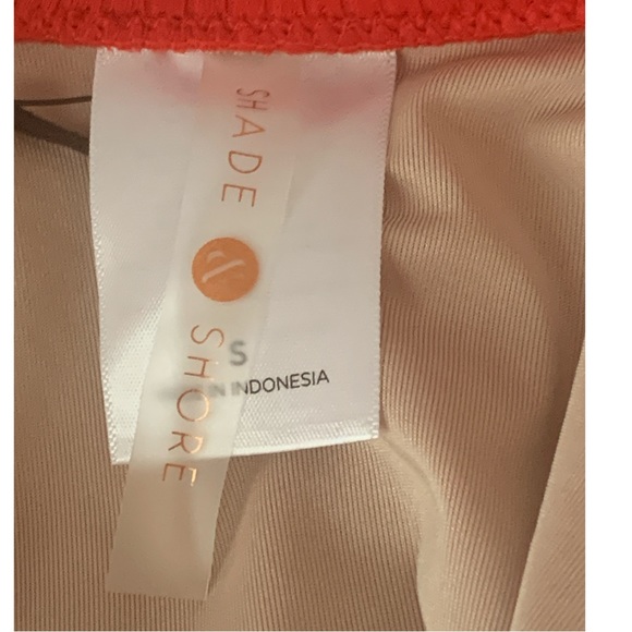 Shade and Shore One Piece Swimsuit One Shoulder Asymmetrical Red Size Small New - Picture 7 of 8